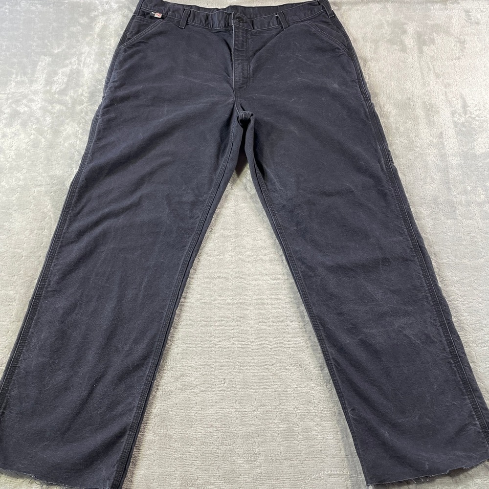 Carhartt FR Pants Mens‎ 38x31 Dark Gray Carpenter Workwear Flame Resistant